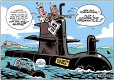 Australian submarine cartoon.