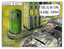 Johnson fuel shortage cartoon
