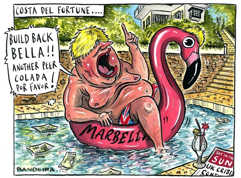 Johnson Marbella Holiday cartoon