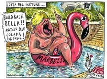 Johnson Marbella Holiday cartoon