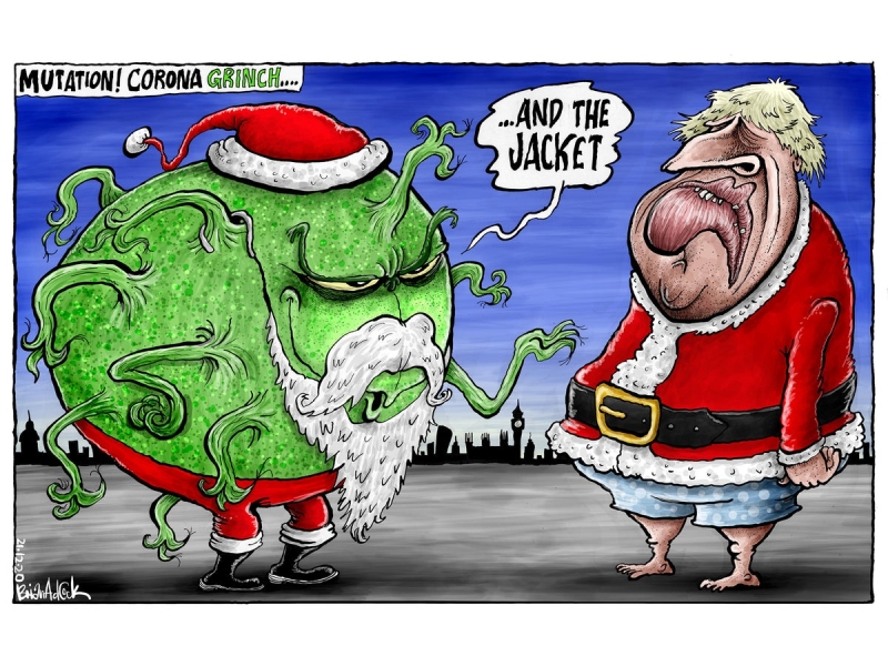Covid Xmas cartoon