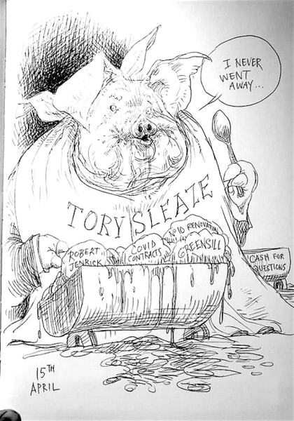 Tory sleaze cartoon November 21