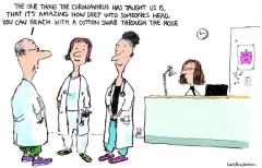 Covid test cartoon