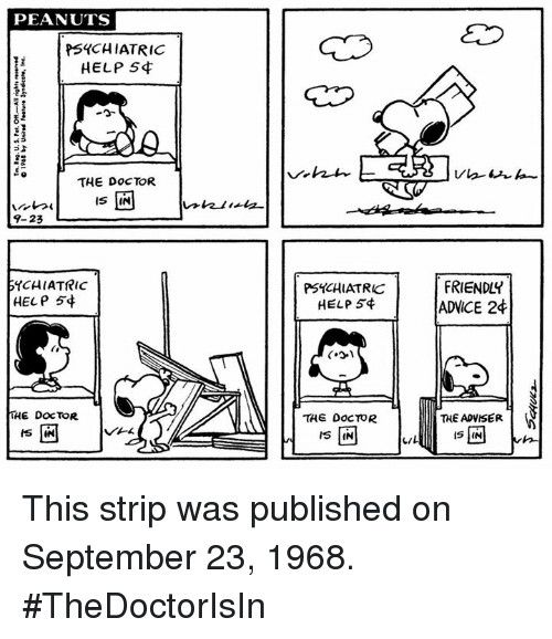 peanuts doctor is in