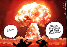 Putin Williamson cartoon, Peter Brookes, The Times, 050322