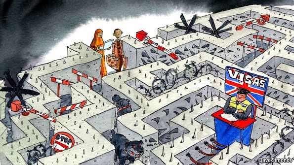 UK visa cartoon