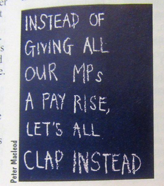 PE on MPs pay