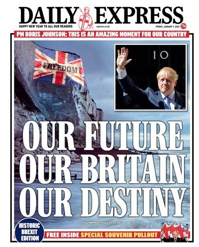 Brexit - Daily Express 01/01/21