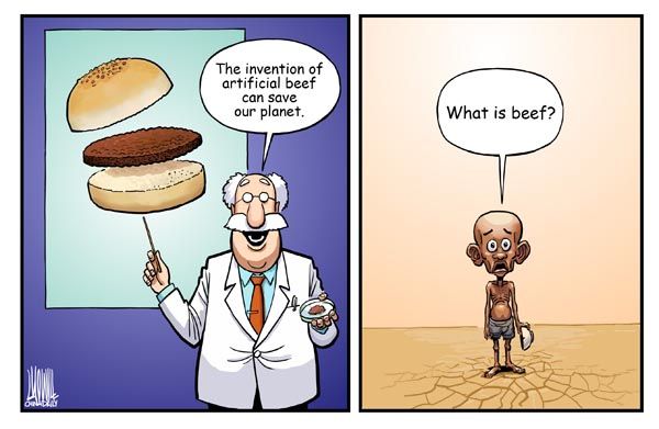 Food shortage cartoon.