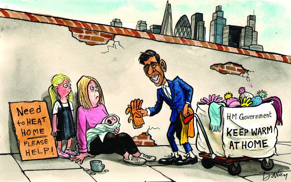 Sunak heating home cartoon