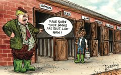 Sunak stable boy cartoon