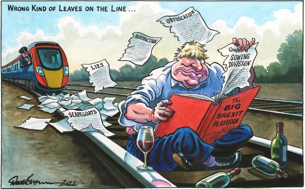 Rail strike cartoon