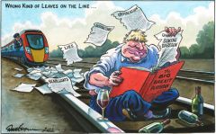 Rail strike cartoon