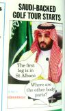 Saudi golf cartoon