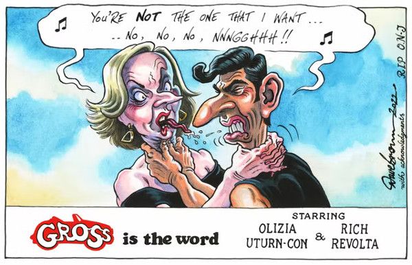 Truss Sunak cartoon