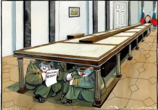 Russian retreat cartoon