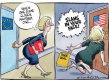 Truss trade deal cartoon