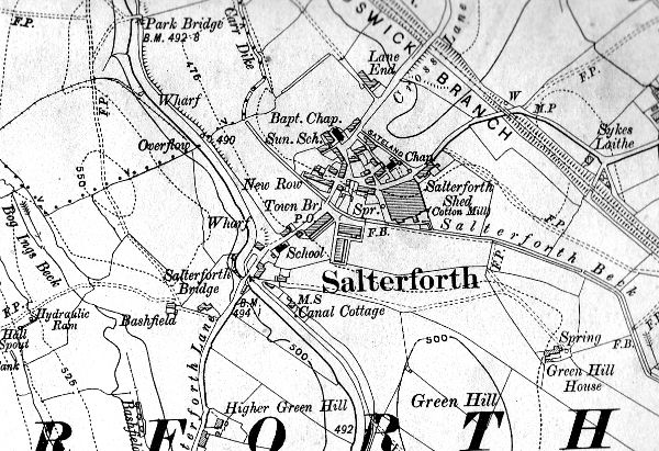 Salterforth map 1914 pre New Road