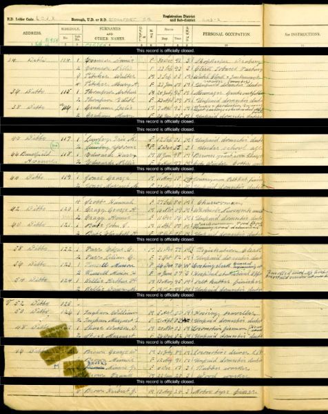 Norris Avenue 1939 register