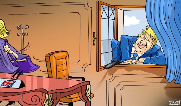 Johnson for PM cartoon