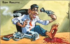 Rishi roulette cartoon