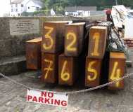 Timber baulks at Porthleven