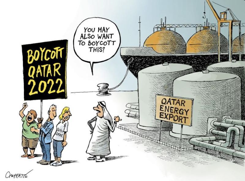 Boycott Quater cartoon