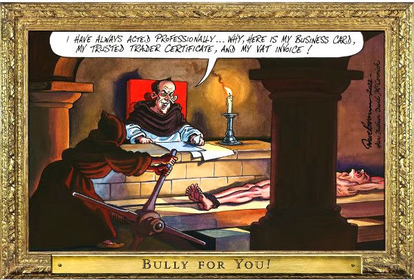 Raab bully cartoon