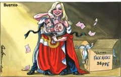 Mone busted cartoon