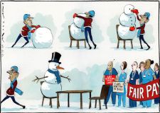 Sunak wage negotiation cartoon