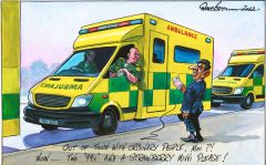 Sunak ambulance cartoon