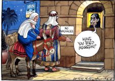 No room at the inn immigration cartoon