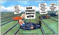 Strike ban cartoon