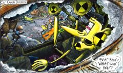 Sunak seat belt cartoon