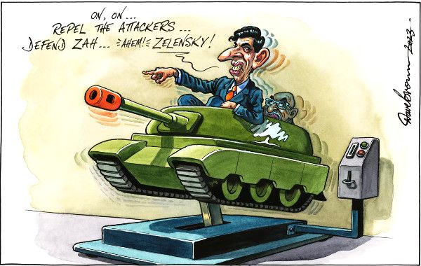 Sunak tank cartoon