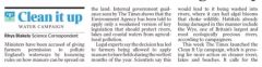 A clip from The Times on river pollution due to farm run-off