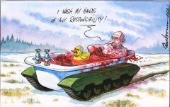 Putin blame cartoon