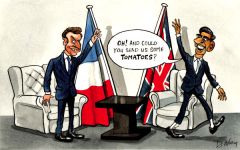 Sunak Macron cartoon
