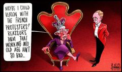 Charles visit cartoon