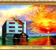 Migrant barge cartoon