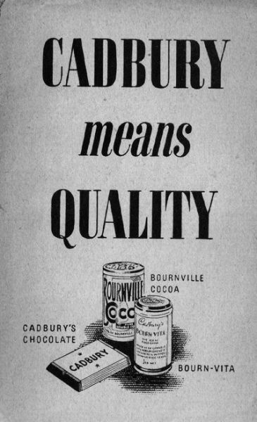 Cadbury ad from a 1940s Pelican paperback book