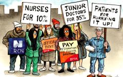 Nurse strike cartoon