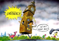 Sunak emergency call cartoon