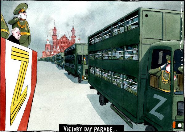 Putin victory parade cartoon
