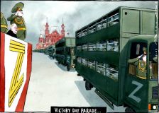 Putin victory parade cartoon