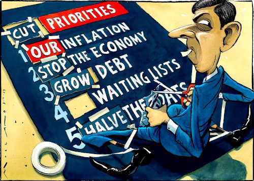 Sunak priorities cartoon