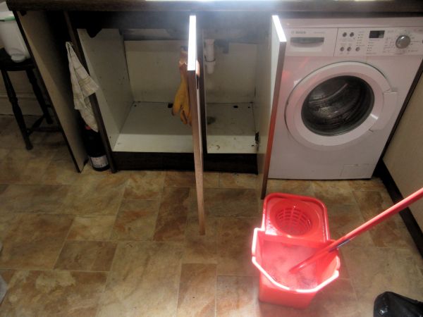 Kitchen sink cleaned