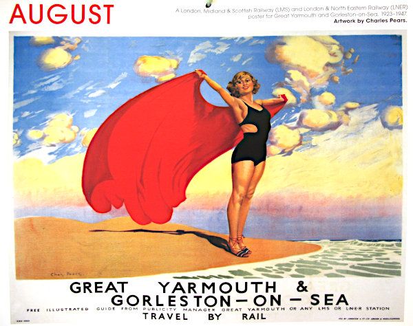 Great Yarmouth poster on 2023 calendar for August