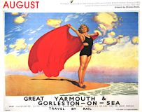 Great Yarmouth poster on 2023 calendar for August