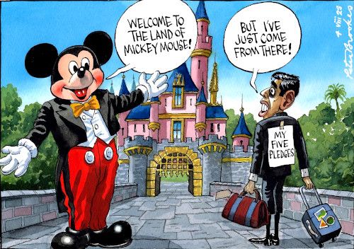 Sunak holiday cartoon